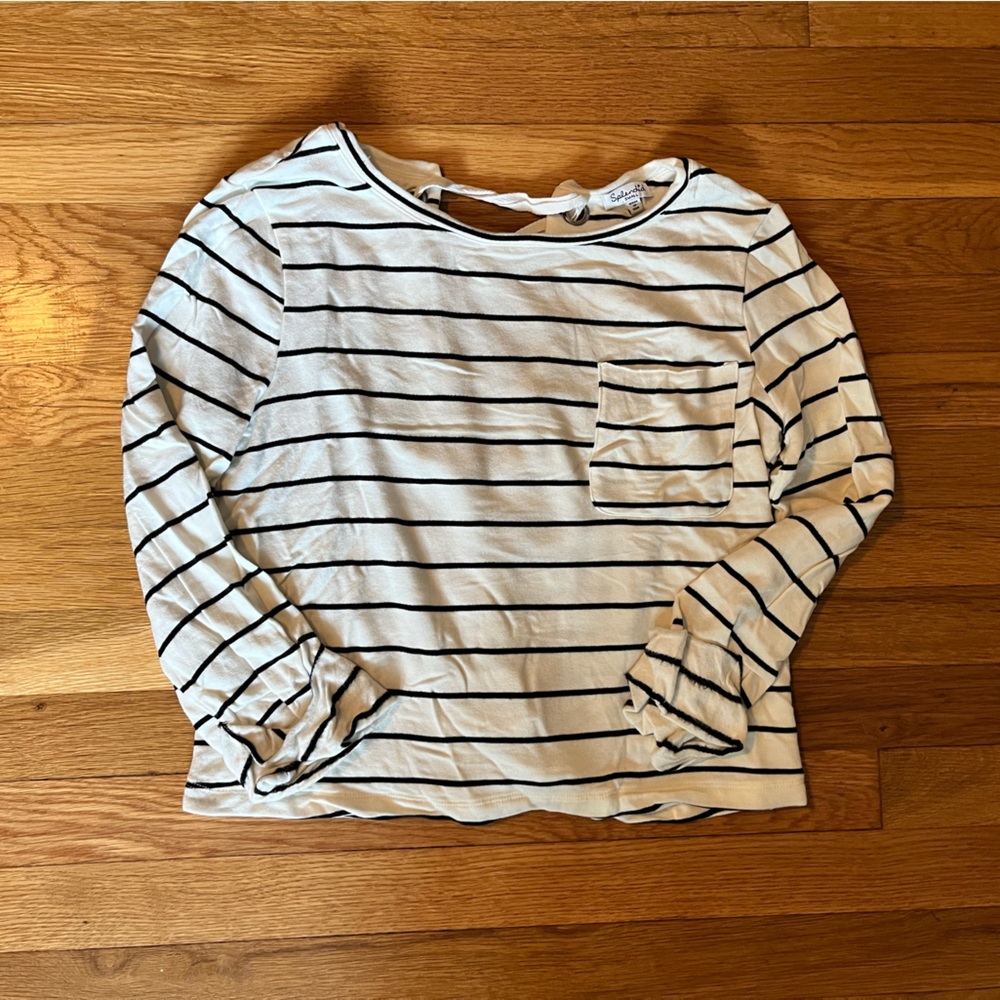 Splendid fleece stripe sweatshirt